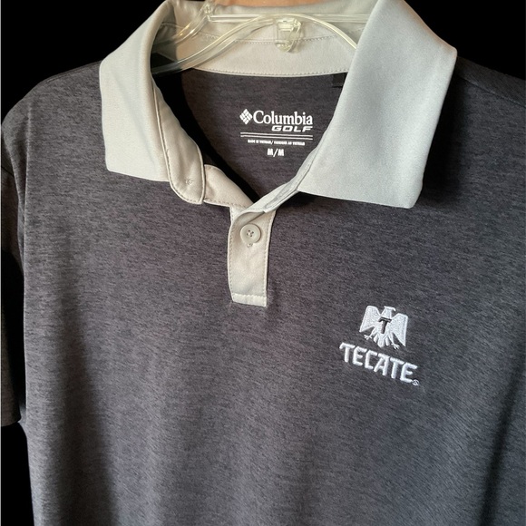 Men's Columbia Golf X Tecate Polo Shirt - Gray - Picture 3 of 4